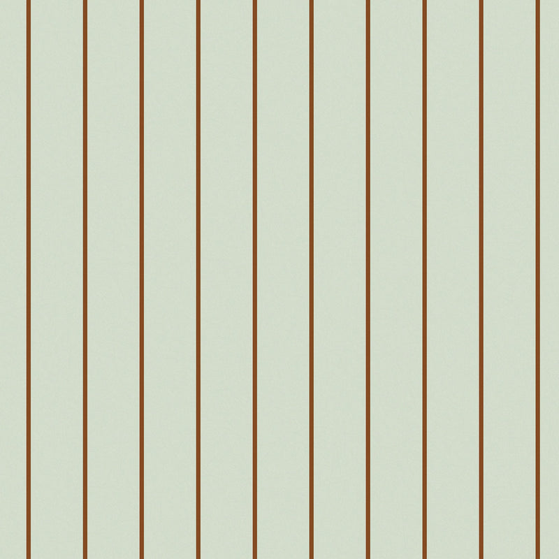 145218 Kyria Mint & Chocolate Stripe Green Wallpaper by Made
