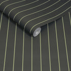 145219 Kyria Navy & Mint Stripe Blue Wallpaper by Made