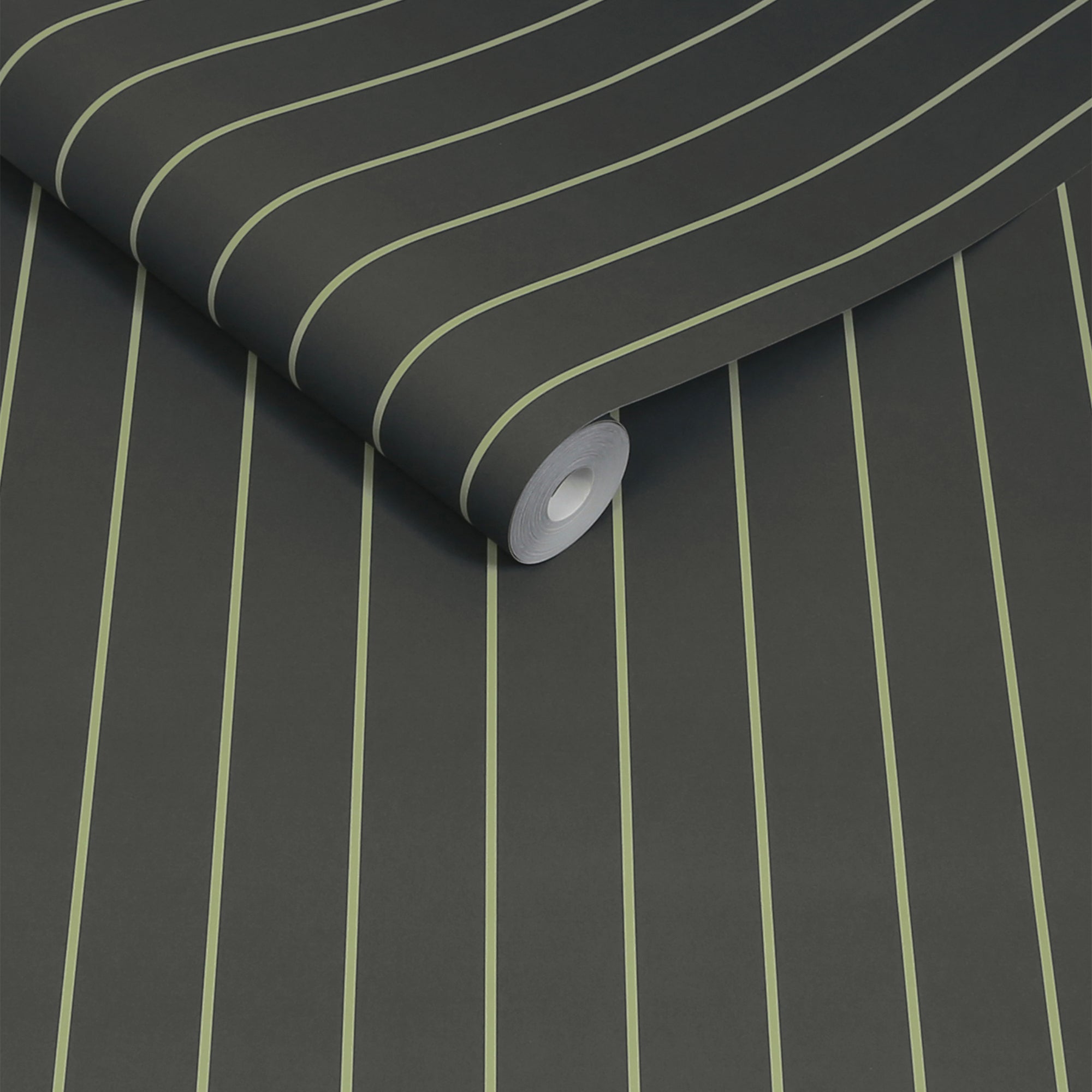 145219 Kyria Navy & Mint Stripe Blue Wallpaper by Made