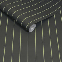 145219 Kyria Navy & Mint Stripe Blue Wallpaper by Made