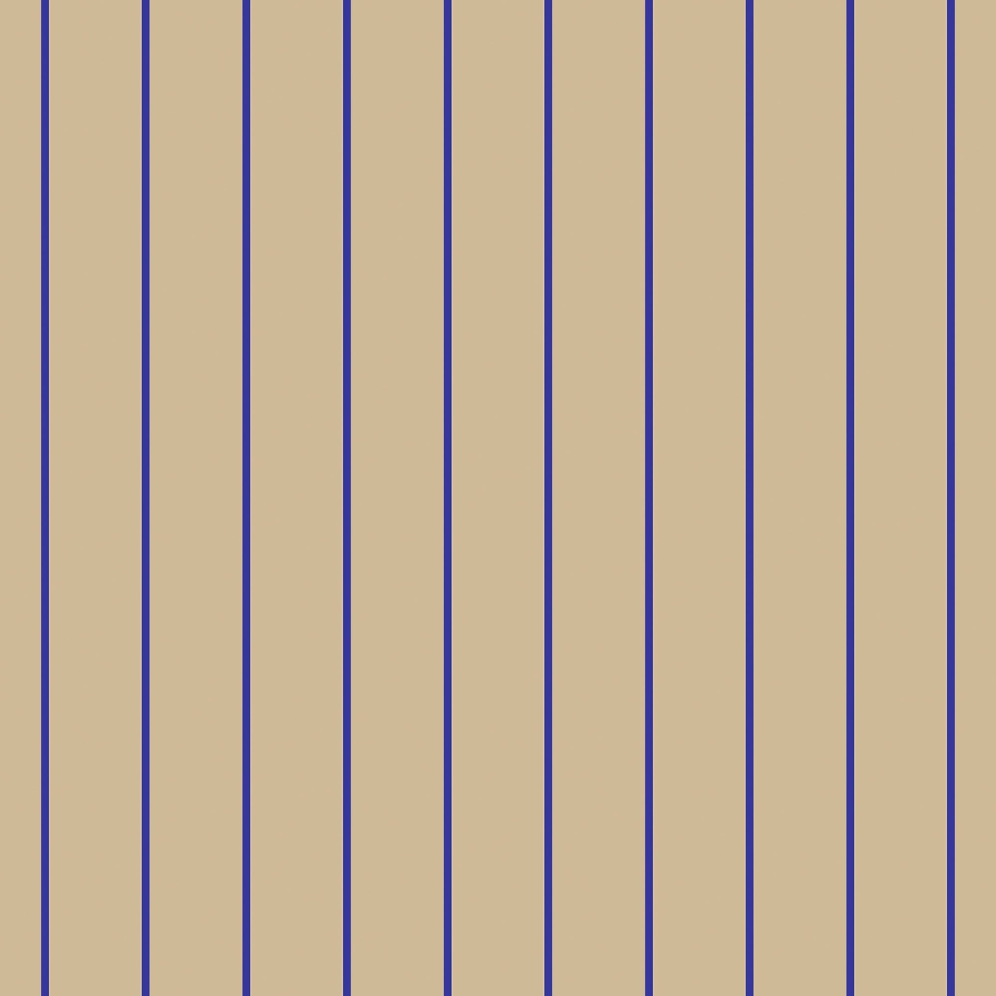 145220 Kyria Neutral & Blue Stripe Cream Wallpaper by Made