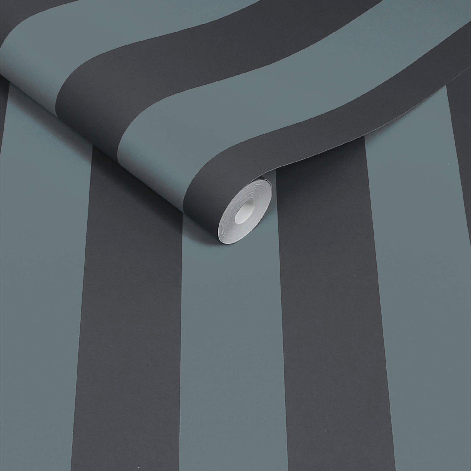 145222 Demi Blue Wide Stripe Blue Wallpaper by Made