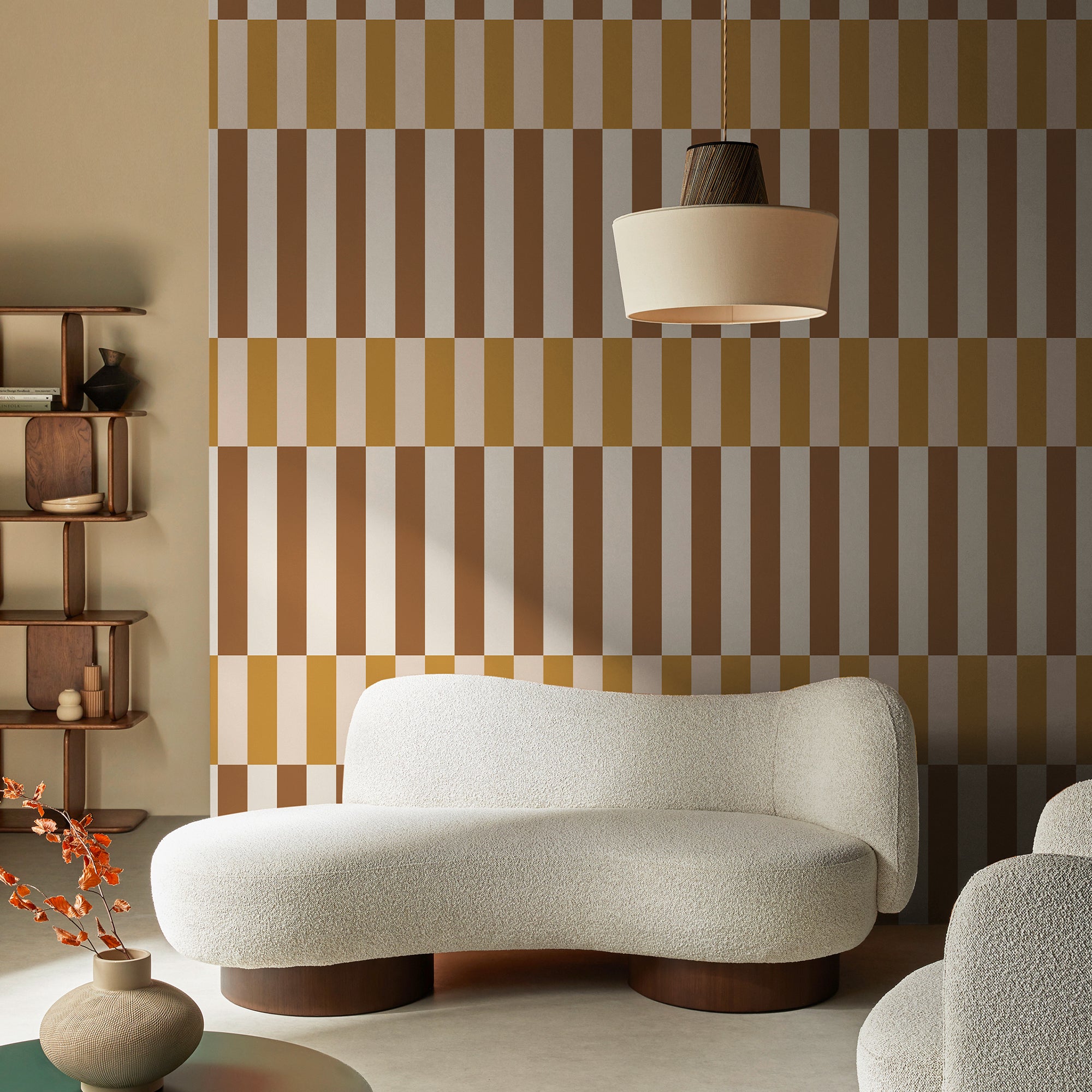 145226 Terri Ochre Yellow Wallpaper by Made