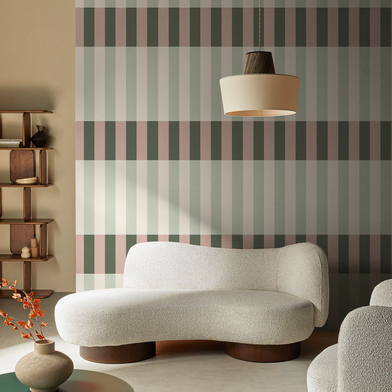 145228 Terri Green and Blush Green Wallpaper by Made