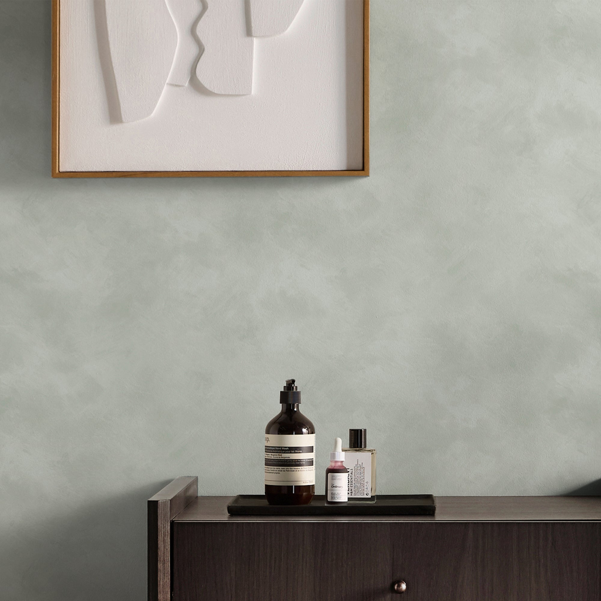 145233 Shae Sage Limewash Green Wallpaper by Made