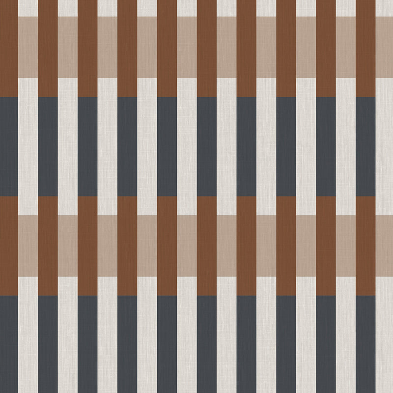 145239 Sirio Caramel & Blue Orange Wallpaper by Made
