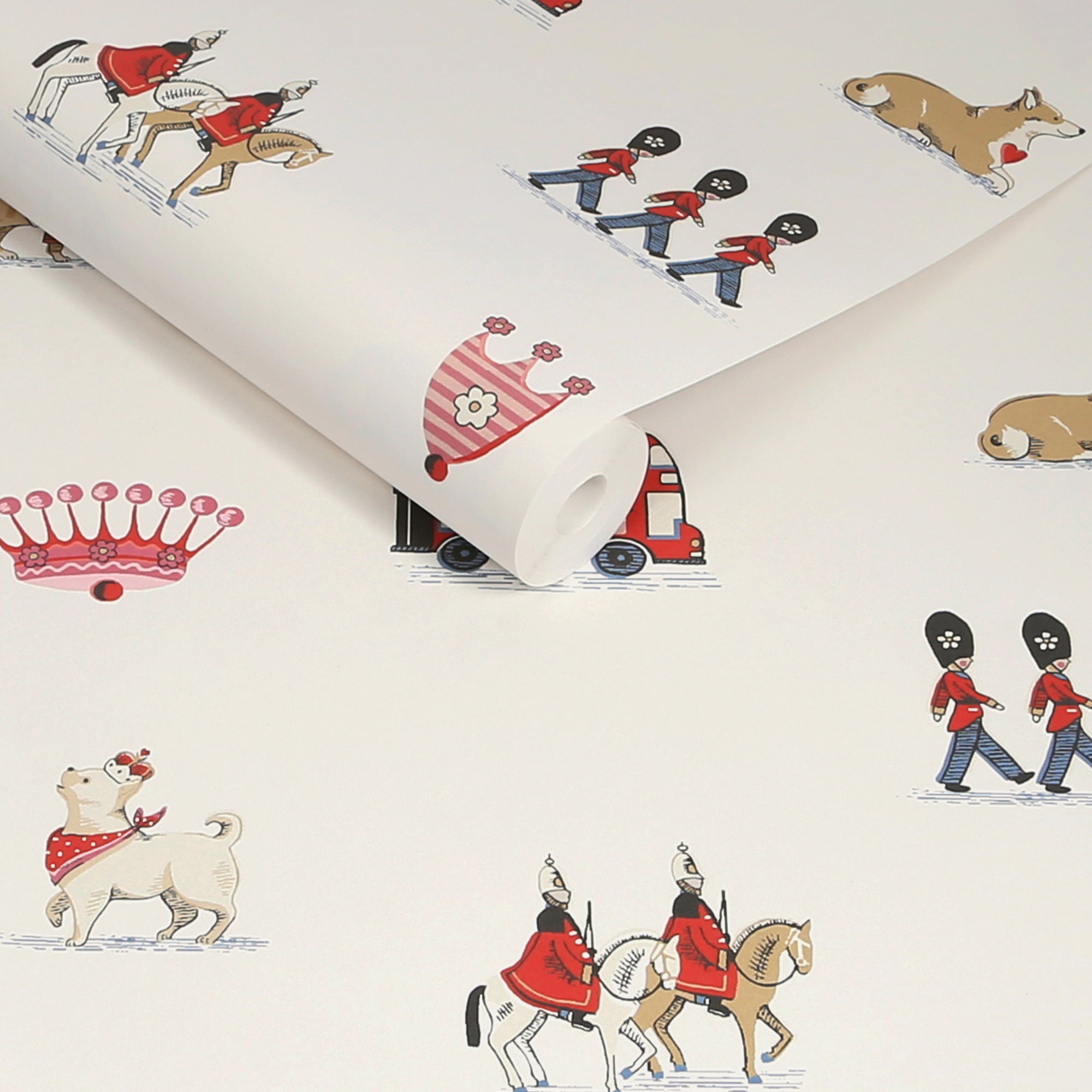 145324 Queenie's London Cream Cream Wallpaper by Cath Kidston