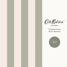 145326 Canopy Stripe Sage Green Wallpaper by Cath Kidston