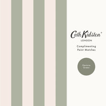145326 Canopy Stripe Sage Green Wallpaper by Cath Kidston