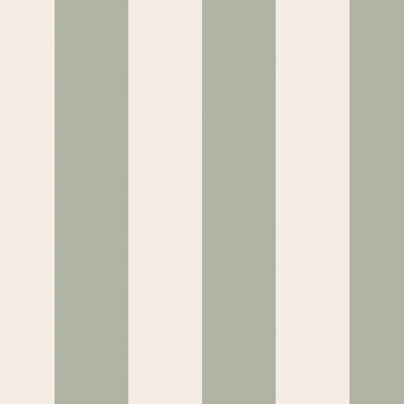 145326 Canopy Stripe Sage Green Wallpaper by Cath Kidston