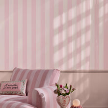 145327 Canopy Stripe Pink Pink Wallpaper by Cath Kidston