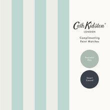 145328 Canopy Stripe Duck Egg Blue Blue Wallpaper by Cath Kidston