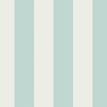 145328 Canopy Stripe Duck Egg Blue Blue Wallpaper by Cath Kidston