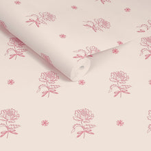 145329 Spitalfield Bunches Pink Pink Wallpaper by Cath Kidston