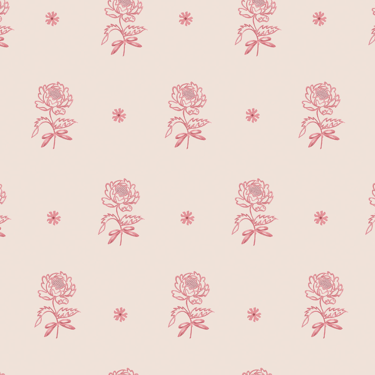 Spitalfield Bunches Pink Pink Wallpaper by Cath Kidston