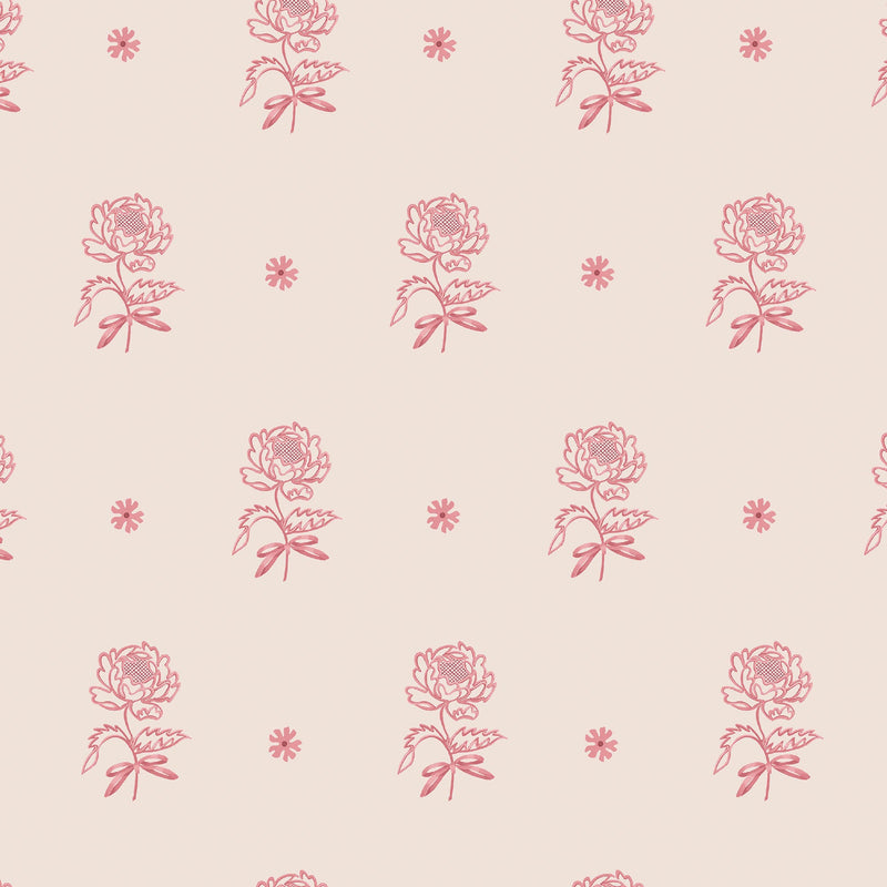 145329 Spitalfield Bunches Pink Pink Wallpaper by Cath Kidston