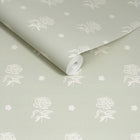 145330 Spitalfield Bunches Sage Green Wallpaper by Cath Kidston