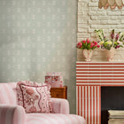 145330 Spitalfield Bunches Sage Green Wallpaper by Cath Kidston