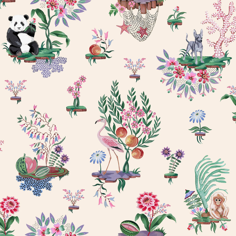 145331 Chihuahua Island Cream Cream Wallpaper by Cath Kidston