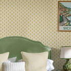 145377 Woodblock Floral Cream & Yellow Wallpaper by Joules
