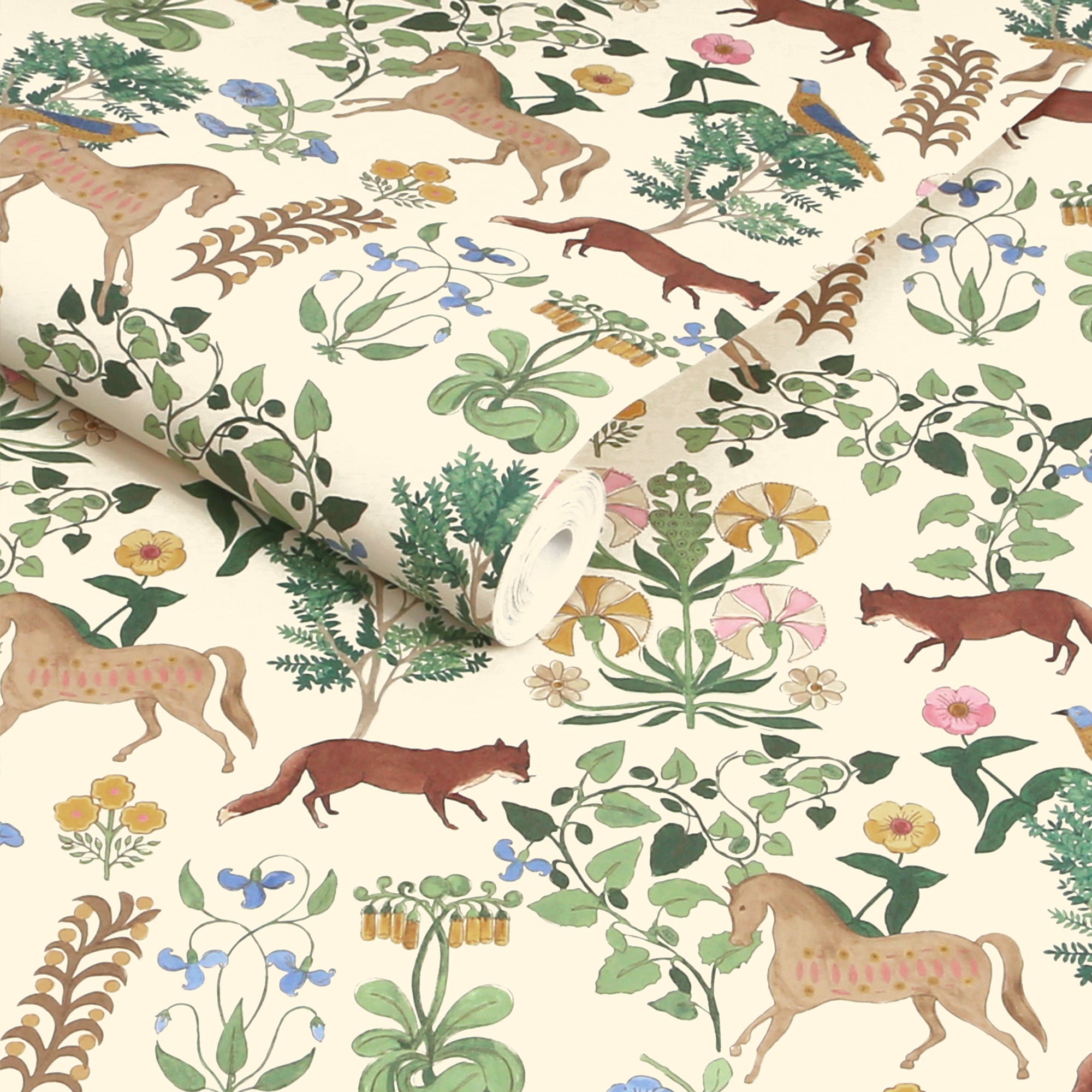 145378 Folk Forest Floral Multi Wallpaper by Joules