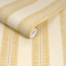 145379 Palm Leaf Stripe Cream & Yellow Wallpaper by Joules