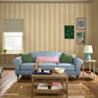 145379 Palm Leaf Stripe Cream & Yellow Wallpaper by Joules