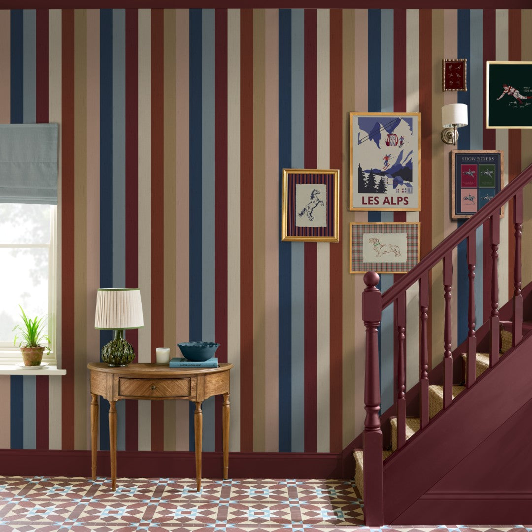 145380 Heritage Stripe Multi Wallpaper by Joules
