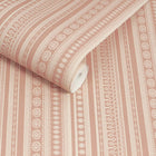 145381 Decorative Stripe Pink Wallpaper by Joules