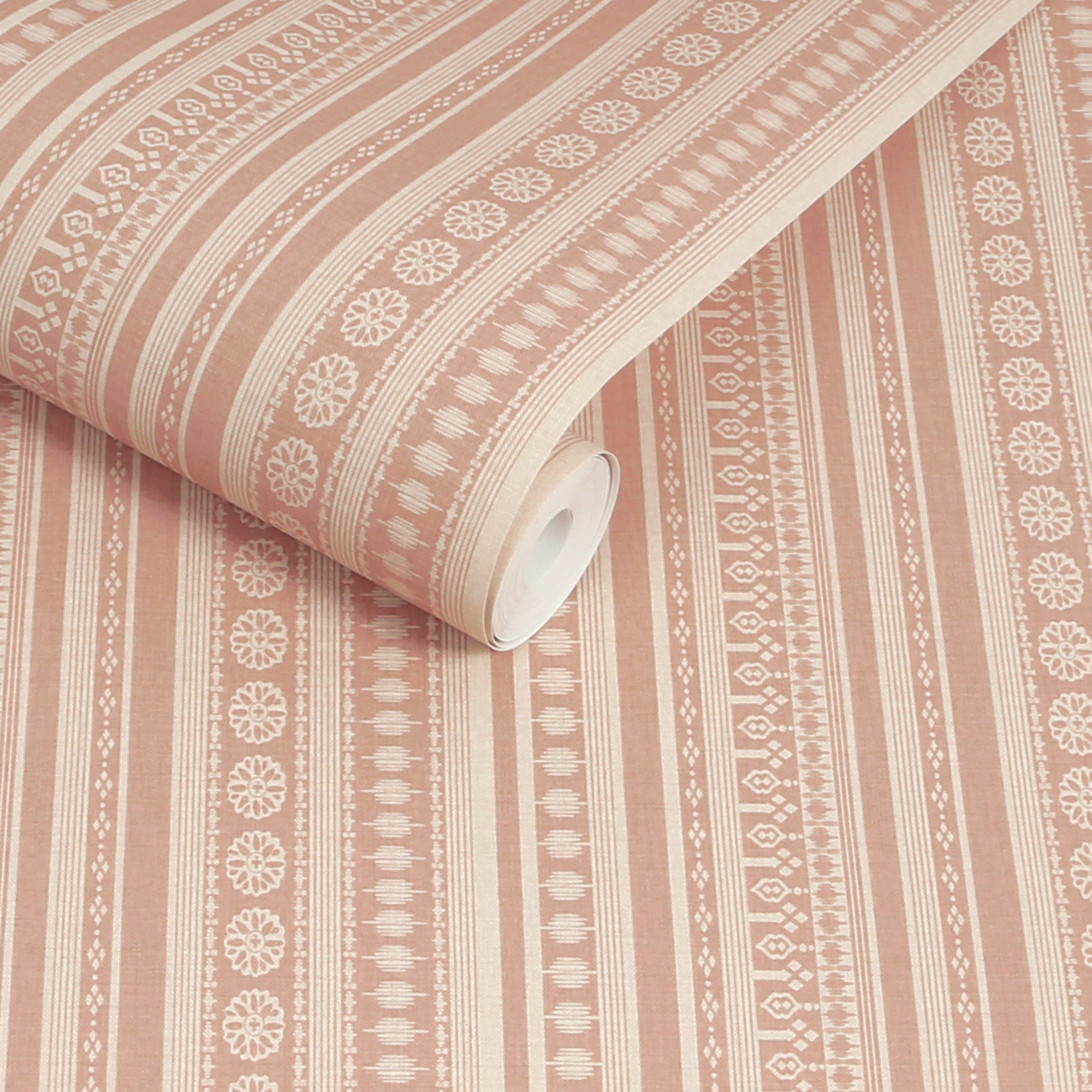 145381 Decorative Stripe Pink Wallpaper by Joules