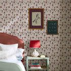 145383 Trailing Indienne Floral - Blue & Orange Blue & Orange Wallpape