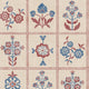 Garden Floral Grid Red & Blue Wallpaper by Joules