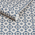 145387 Meadow Geo Navy & Cream Wallpaper by Joules