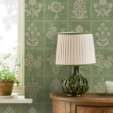 145392 Garden Floral Grid Pistachio Green Wallpaper by Joules