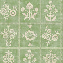 145392 Garden Floral Grid Pistachio Green Wallpaper by Joules