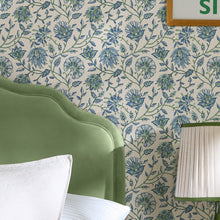 145394 Trailing Indienne Floral Blue & Green Wallpaper by Joules
