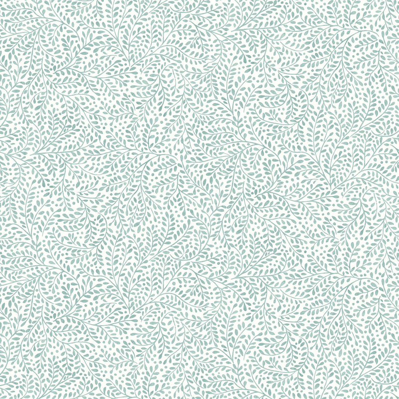 145397 Willow Leaf Duck Egg Blue Wallpaper by Joules