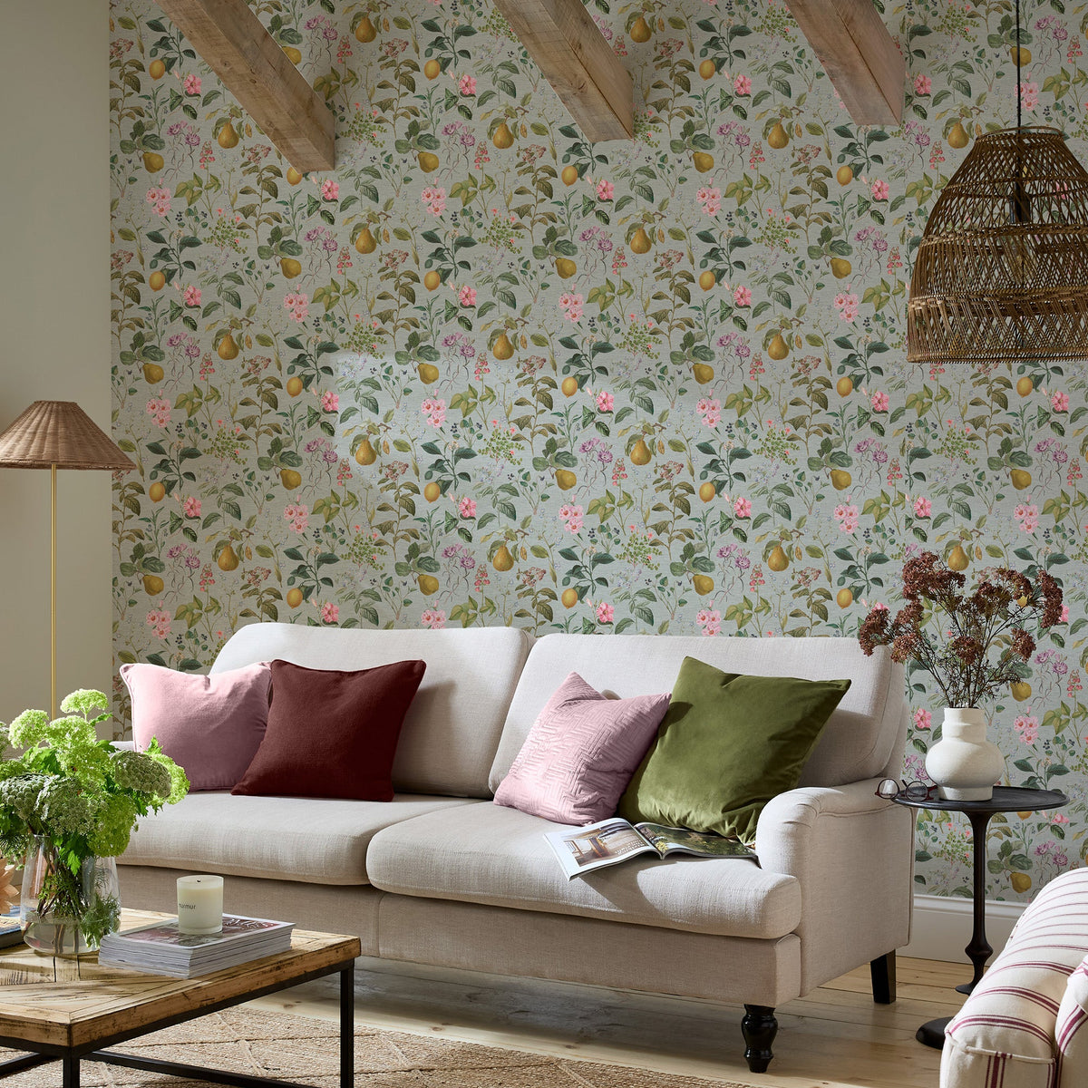 145458 Ophelia Sage Haven Bloom Wallpaper by Superfresco Easy