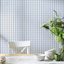 145475 Hattie Gingham Duckegg Haven Bloom Wallpaper by Superfresco Easy