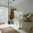 145476 Hattie Gingham Sage Haven Bloom Wallpaper by Superfresco Easy