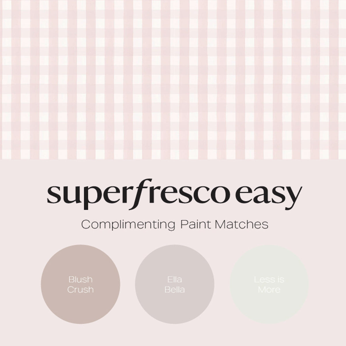 145477 Hattie Gingham Pink Haven Bloom Wallpaper by Superfresco Easy