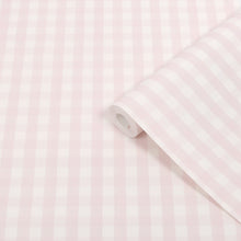 145477 Hattie Gingham Pink Haven Bloom Wallpaper by Superfresco Easy