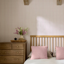 145477 Hattie Gingham Pink Haven Bloom Wallpaper by Superfresco Easy