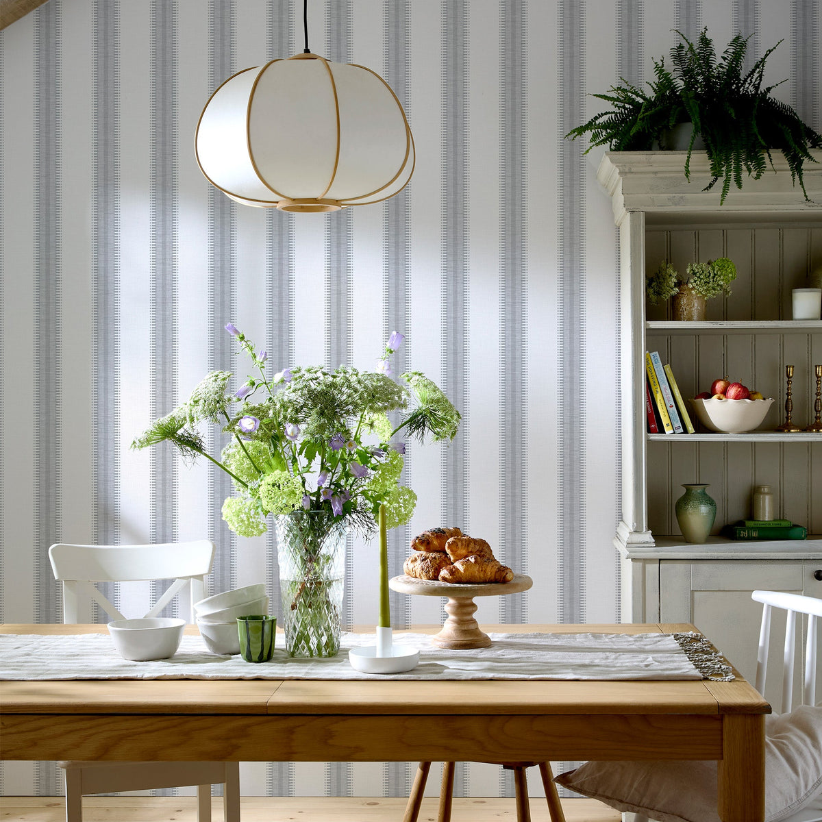 145479 Sonnet Stripe Blue Haven Bloom Wallpaper by Superfresco Easy
