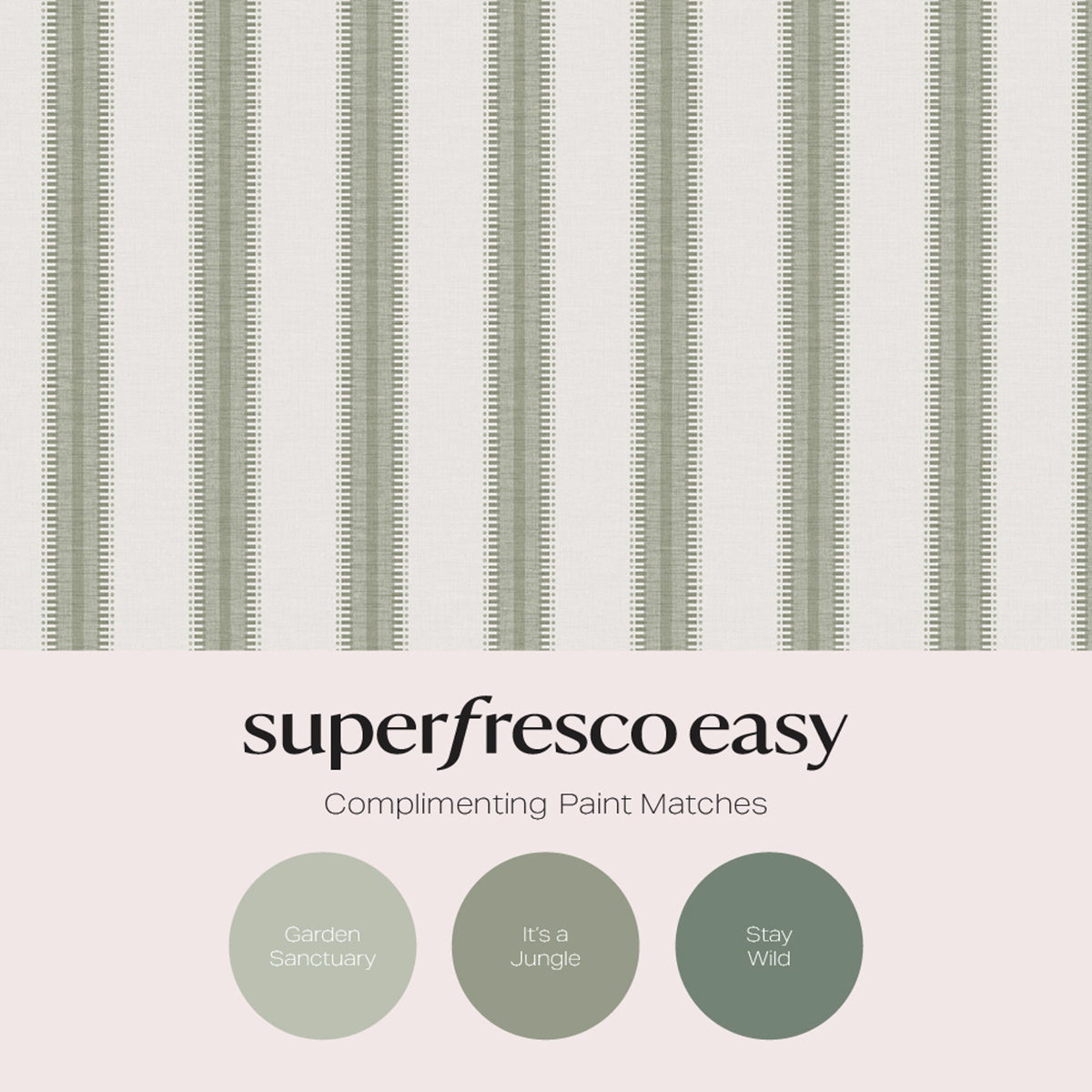 145480 Sonnet Stripe Sage Haven Bloom Wallpaper by Superfresco Easy