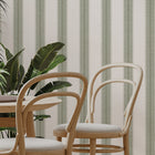 145480 Sonnet Stripe Sage Haven Bloom Wallpaper by Superfresco Easy