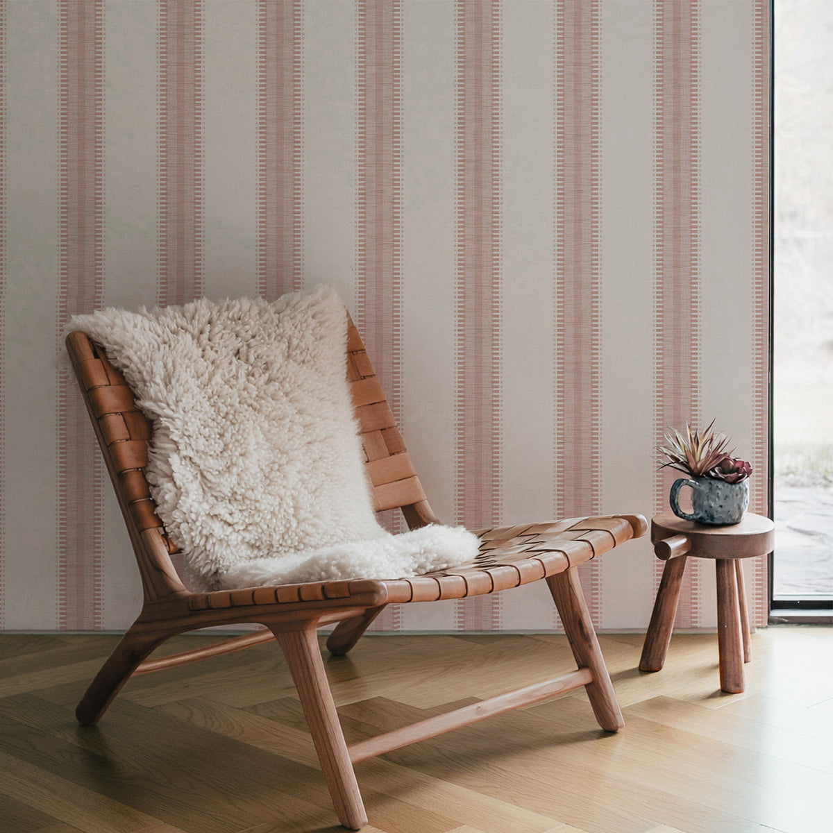 145481 Sonnet Stripe Pink Haven Bloom Wallpaper by Superfresco Easy