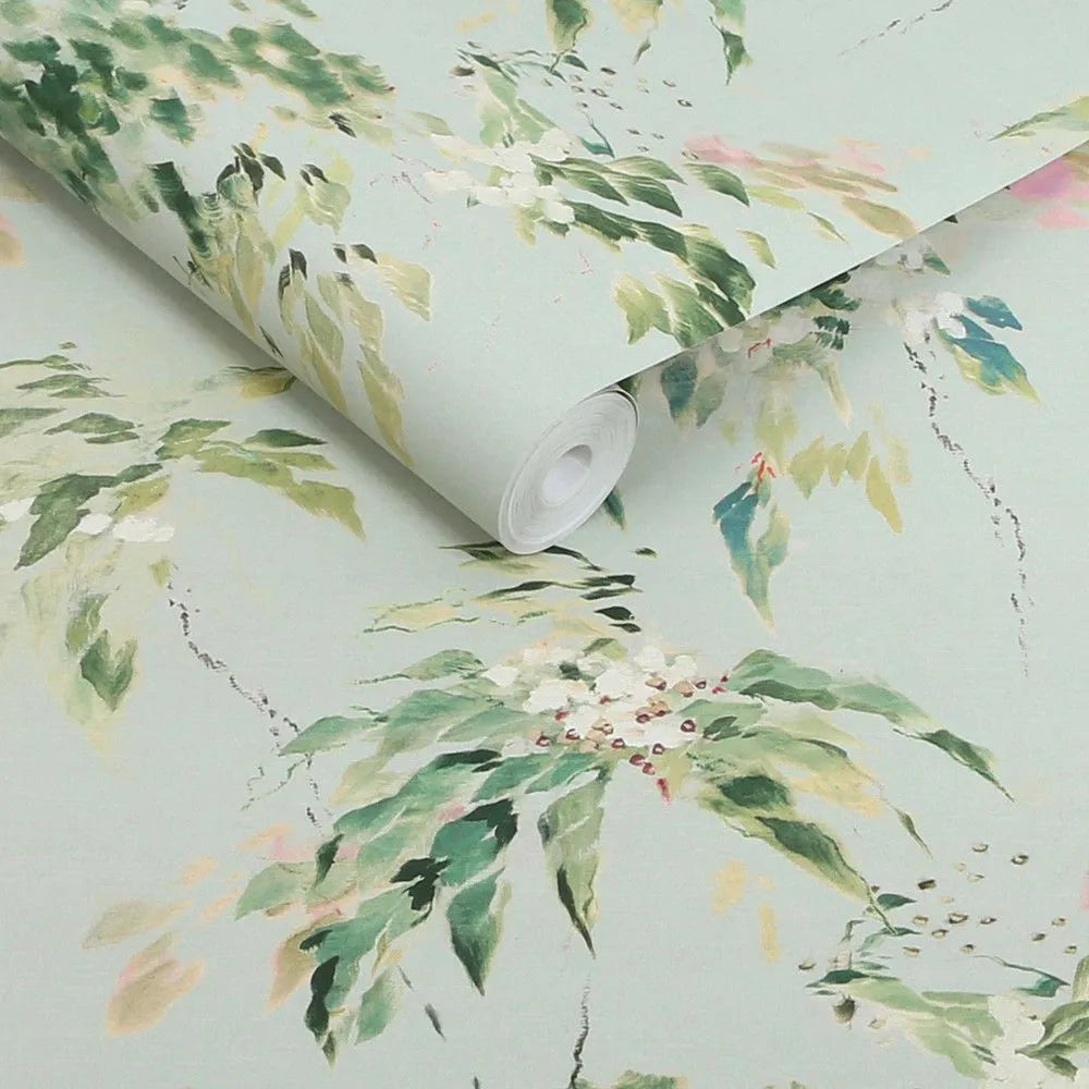 Ruiz Floral Sage Wallpaper by Next