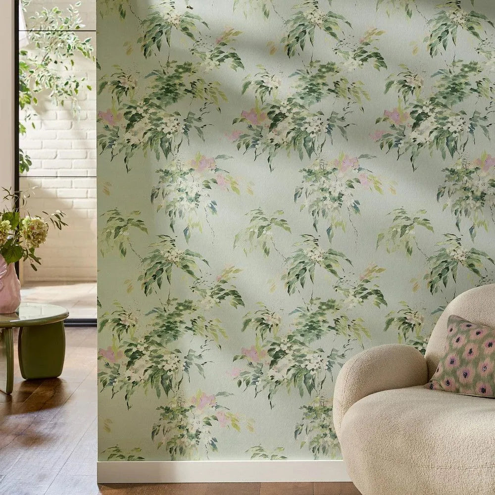 Ruiz Floral Sage Wallpaper by Next
