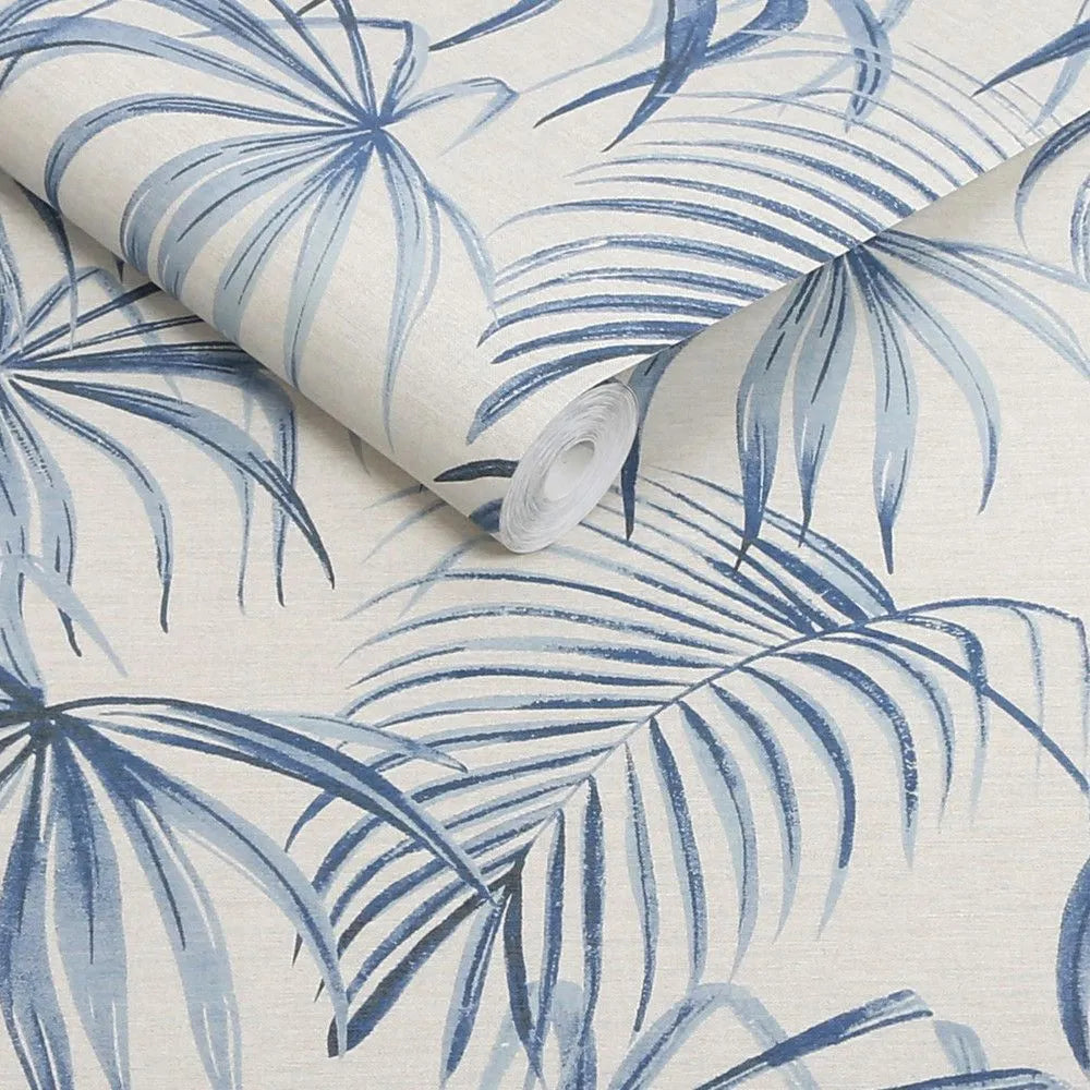 Palm Print Cream Wallpaper by Next